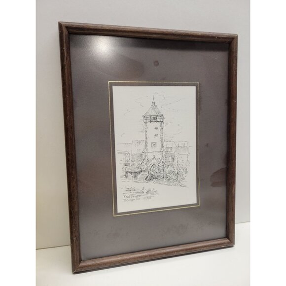 Drawing Reutlingen Tubinger Tor E/Laun Framed 8x10" - Picture 8 of 9